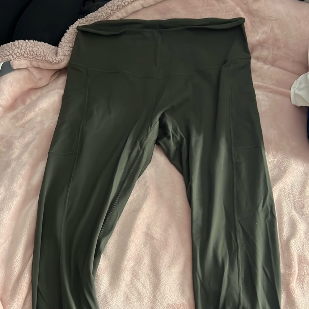 Popflex Olive Green Workout Leggings